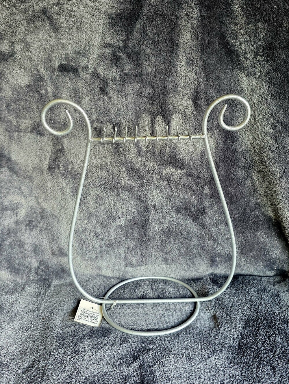 New antique metal necklace bracelet holder Mate Silver color lyre-shaped display